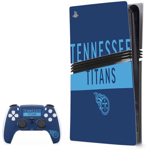 NFL Tennessee Titans Navy Blue Performance Series PS5 Pro Bundle Skin