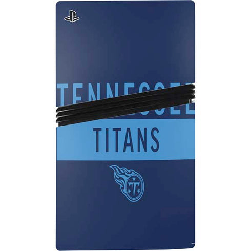 NFL Tennessee Titans Navy Blue Performance Series PS5 Pro Disk Bundle Skin