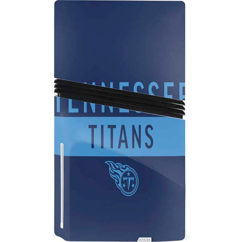 NFL Tennessee Titans Navy Blue Performance Series PS5 Pro Disk Bundle Skin
