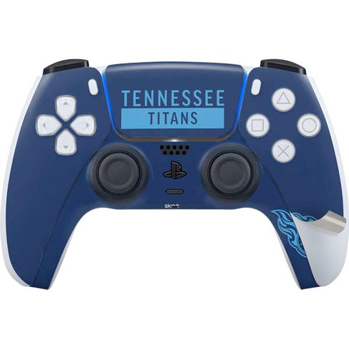 NFL Tennessee Titans Navy Blue Performance Series PS5 Pro Disk Bundle Skin