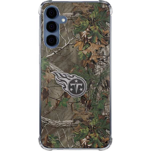 NFL Tennessee Titans Realtree Xtra Green Camo Galaxy A35 5G Clear Case