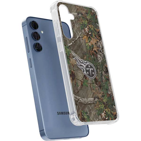 NFL Tennessee Titans Realtree Xtra Green Camo Galaxy A35 5G Clear Case