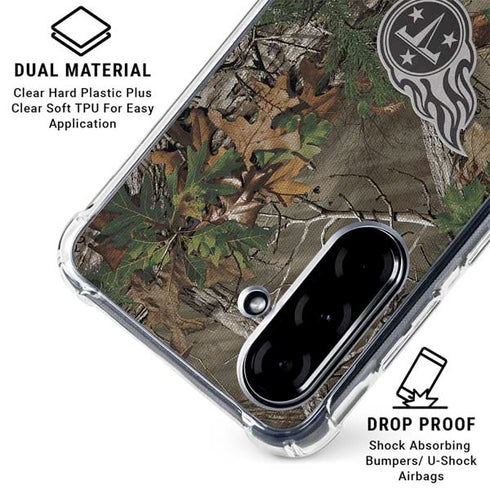 NFL Tennessee Titans Realtree Xtra Green Camo Galaxy A36 5G Clear Case