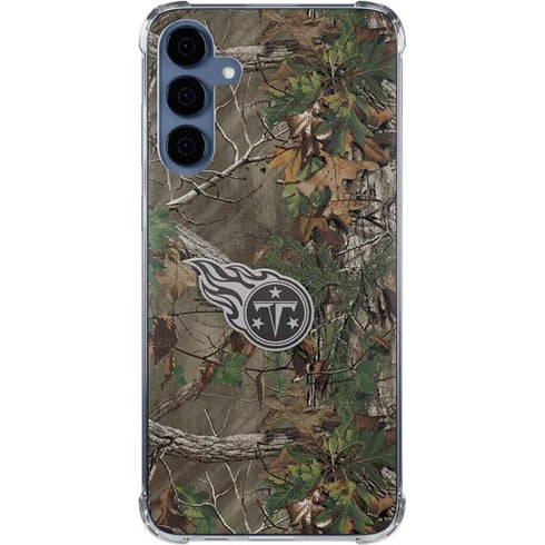 NFL Tennessee Titans Realtree Xtra Green Camo Galaxy A55 5G Clear Case