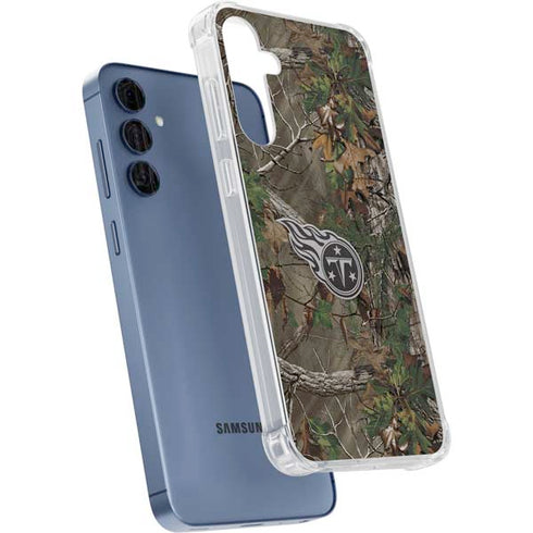 NFL Tennessee Titans Realtree Xtra Green Camo Galaxy A55 5G Clear Case