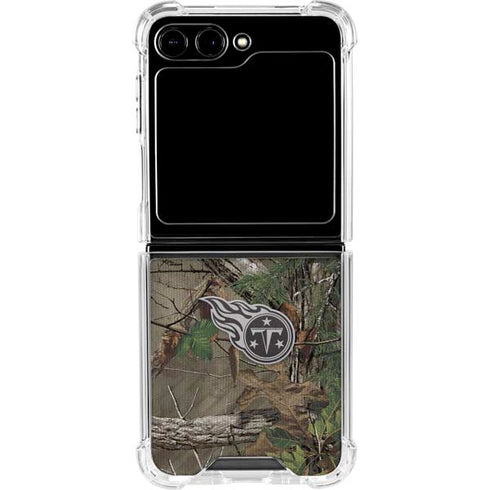 NFL Tennessee Titans Realtree Xtra Green Camo Galaxy Z Flip6 Clear Case