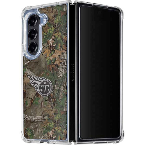 NFL Tennessee Titans Realtree Xtra Green Camo Galaxy Z Fold5 5G Clear Case