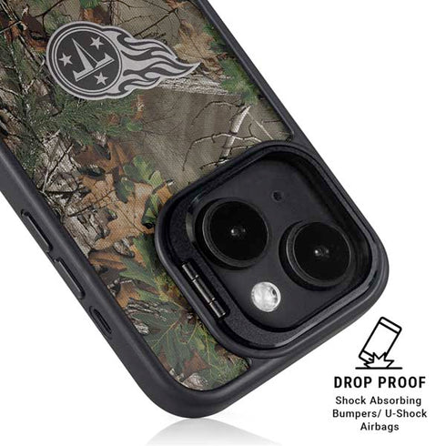 NFL Tennessee Titans Realtree Xtra Green Camo iPhone 14 Kickstand Case