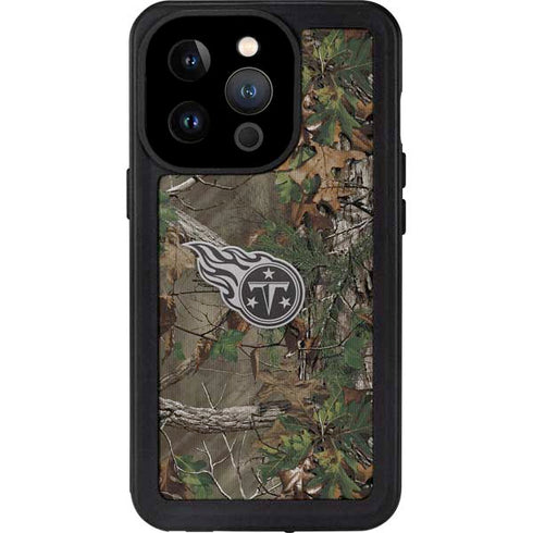 NFL Tennessee Titans Realtree Xtra Green Camo iPhone 15 Pro Waterproof Case