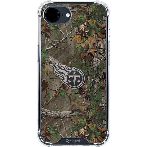 NFL Tennessee Titans Realtree Xtra Green Camo iPhone 16e Clear Case
