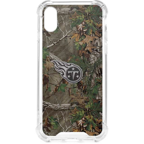 NFL Tennessee Titans Realtree Xtra Green Camo iPhone XS Clear Case