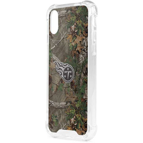 NFL Tennessee Titans Realtree Xtra Green Camo iPhone XS Clear Case