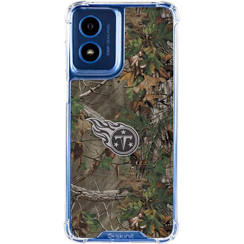 NFL Tennessee Titans Realtree Xtra Green Camo Moto G 5G (2024) Clear Case