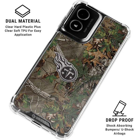 NFL Tennessee Titans Realtree Xtra Green Camo Moto G Power 5G (2024) Clear Case