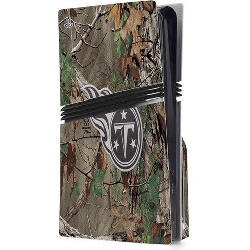 NFL Tennessee Titans Realtree Xtra Green Camo PS5 Pro Disk Console Skin