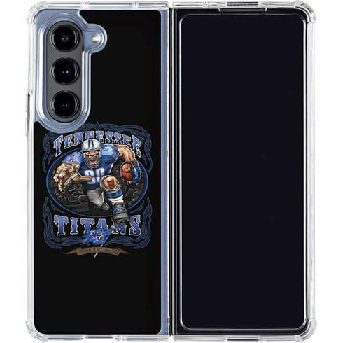 Liquid Blue NFL Tennessee Titans Running Back Galaxy Z Fold5 5G Clear Case