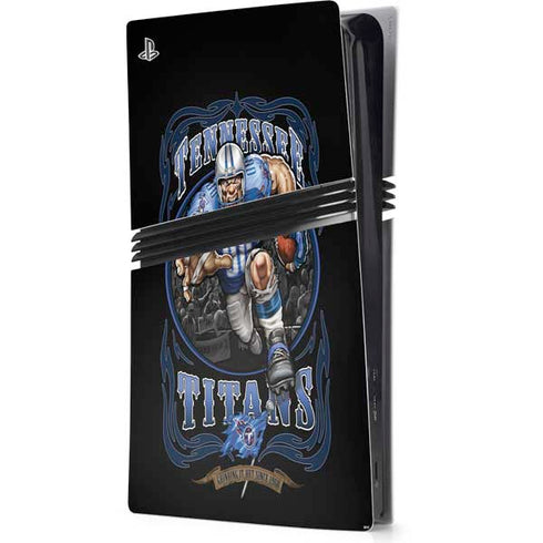 Liquid Blue NFL Tennessee Titans Running Back PS5 Pro Console Skin