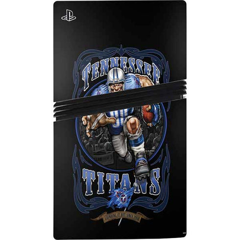 Liquid Blue NFL Tennessee Titans Running Back PS5 Pro Console Skin