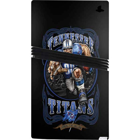 Liquid Blue NFL Tennessee Titans Running Back PS5 Pro Console Skin