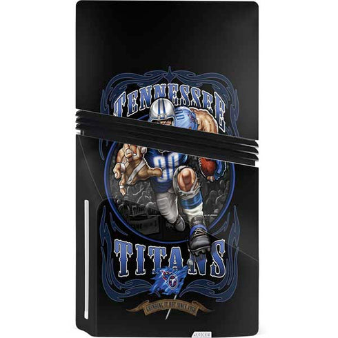 Liquid Blue NFL Tennessee Titans Running Back PS5 Pro Disk Bundle Skin