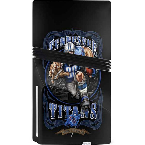 Liquid Blue NFL Tennessee Titans Running Back PS5 Pro Disk Console Skin