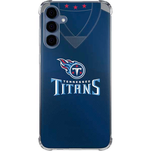 NFL Tennessee Titans Team Jersey Galaxy A35 5G Clear Case