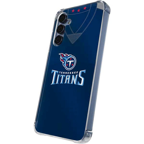 NFL Tennessee Titans Team Jersey Galaxy A35 5G Clear Case
