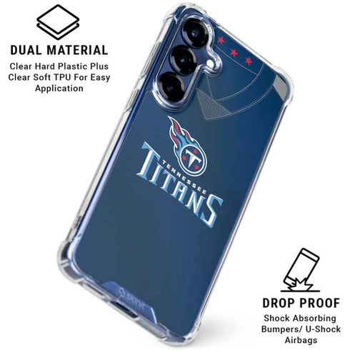 NFL Tennessee Titans Team Jersey Galaxy S25 Plus Clear Case