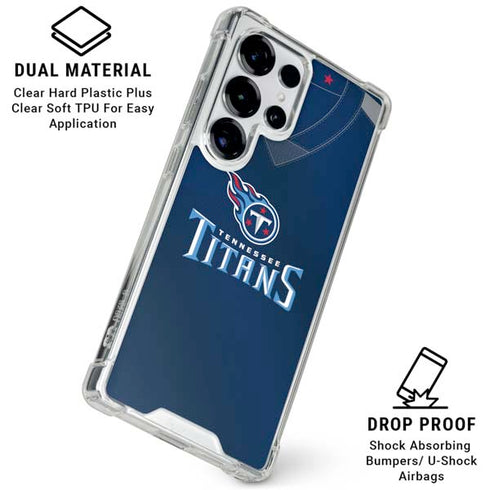 NFL Tennessee Titans Team Jersey Galaxy S25 Ultra Clear Case