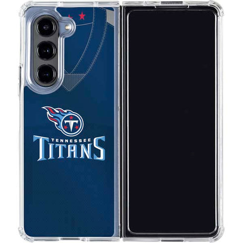 NFL Tennessee Titans Team Jersey Galaxy Z Fold5 5G Clear Case