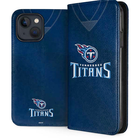 NFL Tennessee Titans Team Jersey iPhone 15 Plus Folio Case
