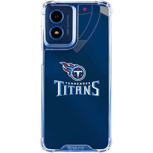 NFL Tennessee Titans Team Jersey Moto G 5G (2024) Clear Case