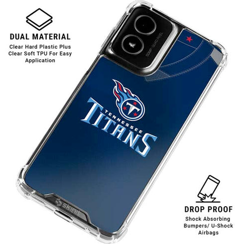 NFL Tennessee Titans Team Jersey Moto G Power 5G (2024) Clear Case
