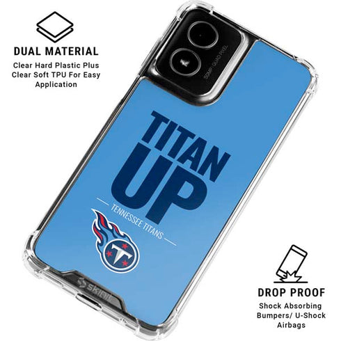 NFL Tennessee Titans Team Motto Moto G Power 5G (2024) Clear Case