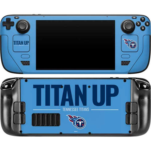 NFL Tennessee Titans Team Motto Steam Deck Handheld Gaming Computer OLED Skin