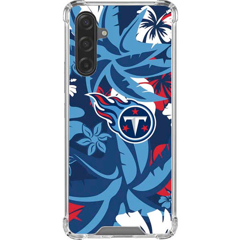 NFL Tennessee Titans Tropical Print Galaxy A17 Clear Case