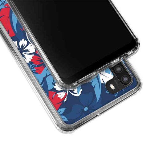 NFL Tennessee Titans Tropical Print Galaxy A21 Clear Case