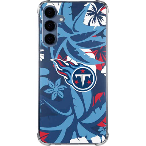 NFL Tennessee Titans Tropical Print Galaxy A55 5G Clear Case