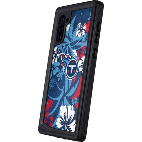 NFL Tennessee Titans Tropical Print Galaxy Note 10 Waterproof Case