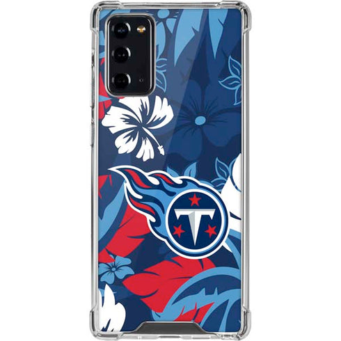 NFL Tennessee Titans Tropical Print Galaxy Note20 5G Clear Case