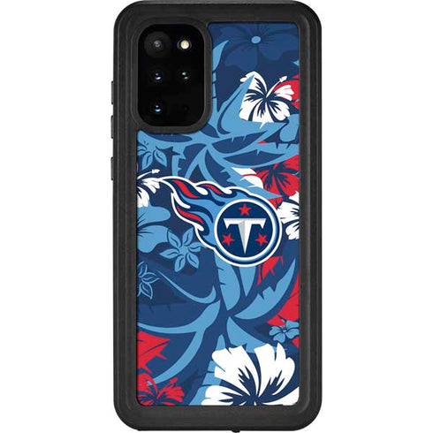NFL Tennessee Titans Tropical Print Galaxy S20 Plus Waterproof Case