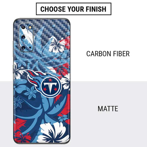 NFL Tennessee Titans Tropical Print Galaxy S20 Skin