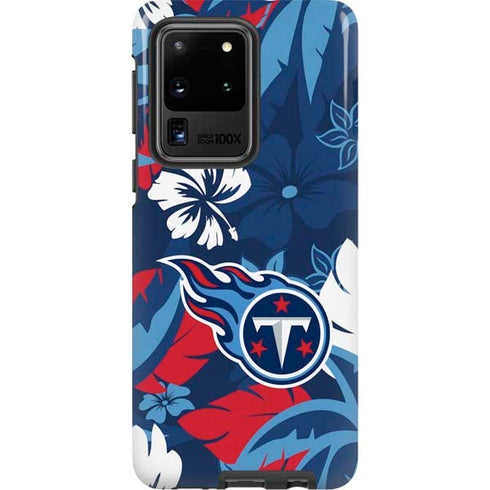 NFL Tennessee Titans Tropical Print Galaxy S20 Ultra 5G Pro Case