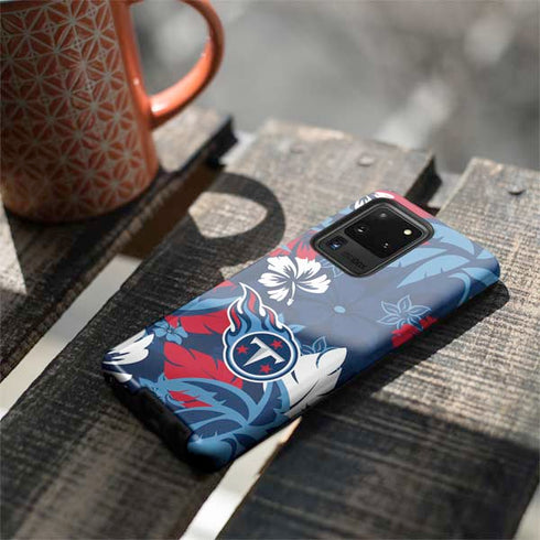 NFL Tennessee Titans Tropical Print Galaxy S20 Ultra 5G Pro Case