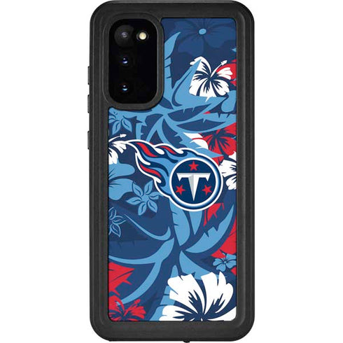 NFL Tennessee Titans Tropical Print Galaxy S20 Waterproof Case