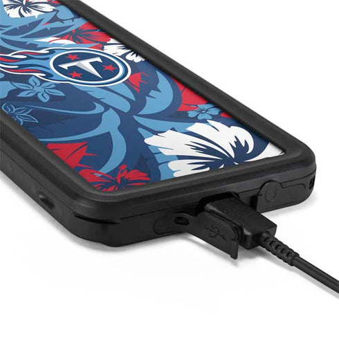 NFL Tennessee Titans Tropical Print Galaxy S20 Waterproof Case