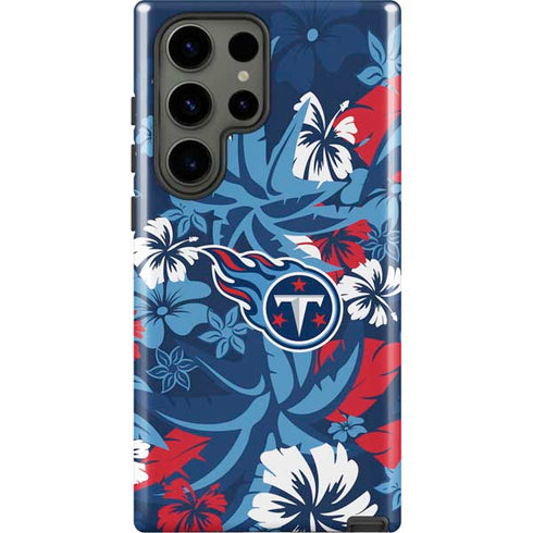 NFL Tennessee Titans Tropical Print Galaxy S23 Ultra Pro Case