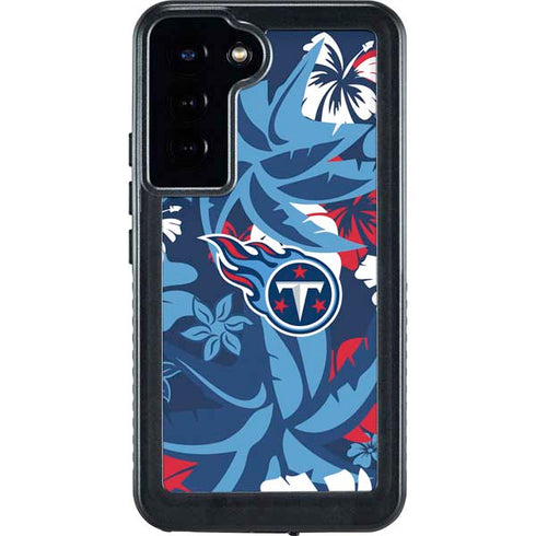 NFL Tennessee Titans Tropical Print Galaxy S24 Plus Waterproof Case