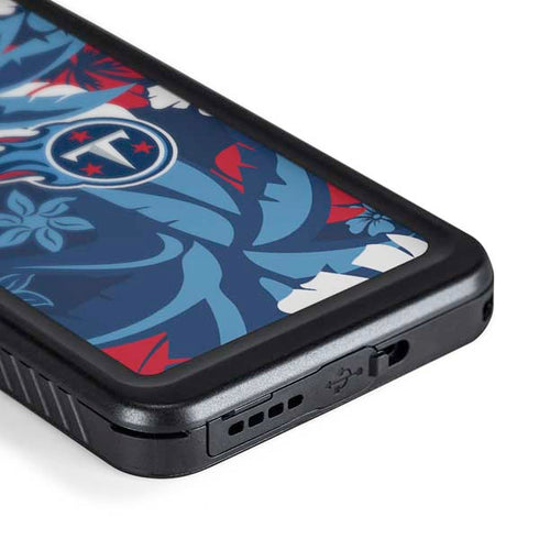 NFL Tennessee Titans Tropical Print Galaxy S24 Plus Waterproof Case