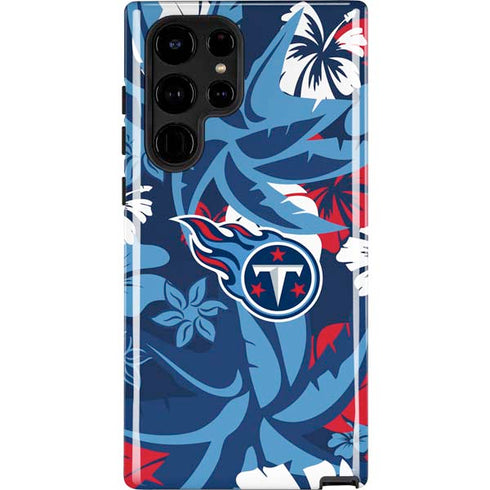 NFL Tennessee Titans Tropical Print Galaxy S25 Ultra Impact Case